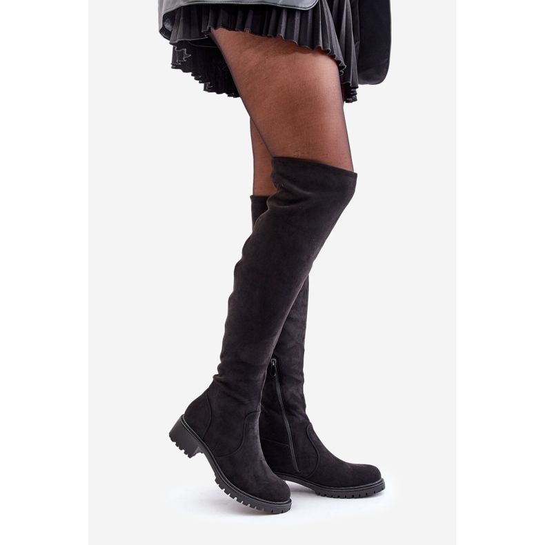 Over-the-Knee Flat Boots Black Filora 1