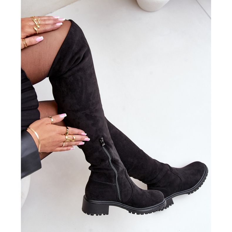 Over-the-Knee Flat Boots Black Filora 2