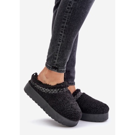 Black Mesirra Sheepskin Platform Snow Boots With Fur 1