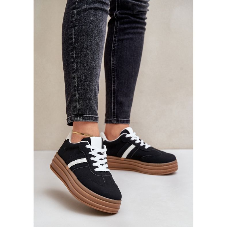 Women's Platform Sneakers Black Dravinnia 1
