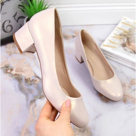 Sergio Leone W SK354D beige block pumps 2