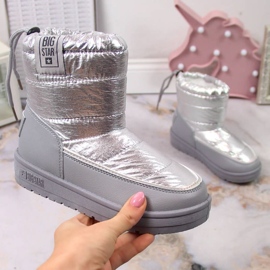 Metallic snow boots Big Star KK374218 silver 1