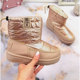 Big Star INT1742D metallic snow boots beige 1