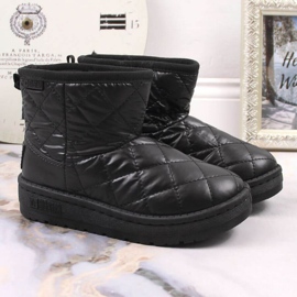 Big Star INT1793B quilted insulated snow boots black 1