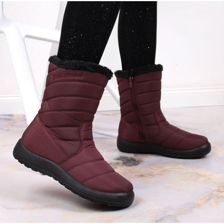 Insulated snow boots NEWS W EVE378B red 1