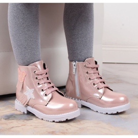 Shimmering insulated boots Potocki W WOL121B pink 1