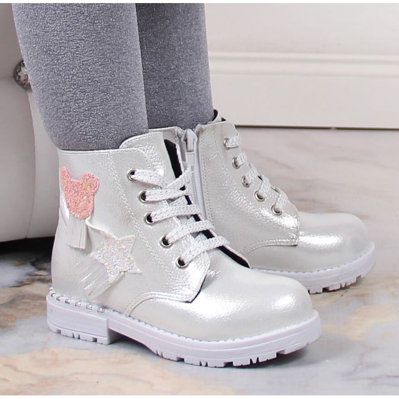 Shimmering insulated boots Potocki Jr WOL121C silver 1