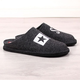 Big Star INT1804 wool felt slippers black 1