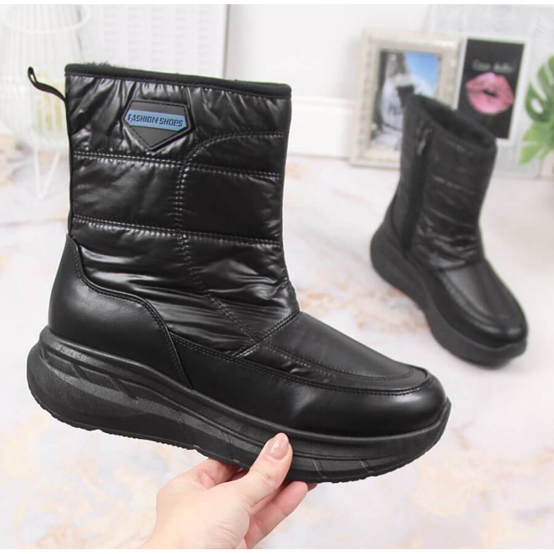 Winter sports boots with a zipper Filippo W PAW396B black 1