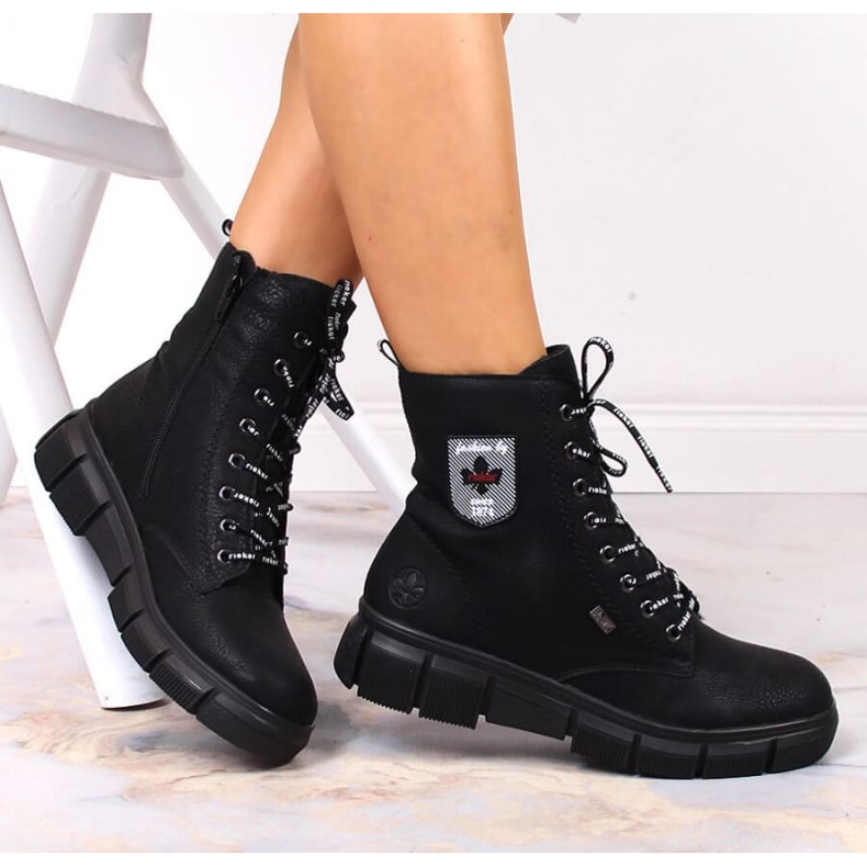 Rieker W RKR557 waterproof comfortable boots black 1