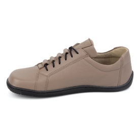 Olivier Women's minimalist barefoot leather shoes 1242 dark beige 1