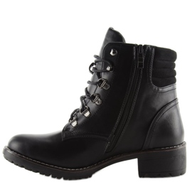 Black lace-up trappers K-3 black 1