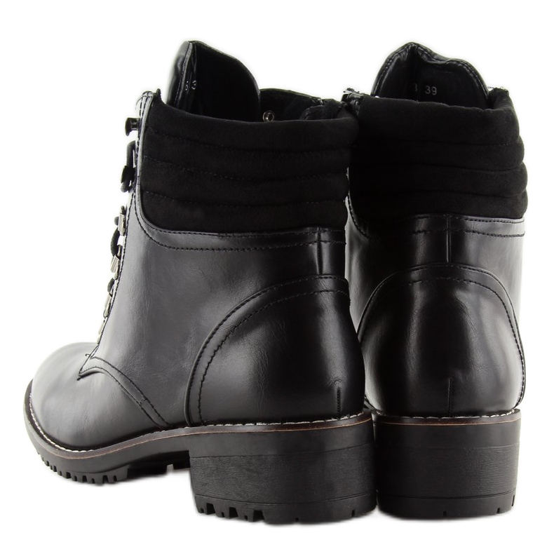 Black lace-up trappers K-3 black 2 Black lace-up trappers K-3 black 2