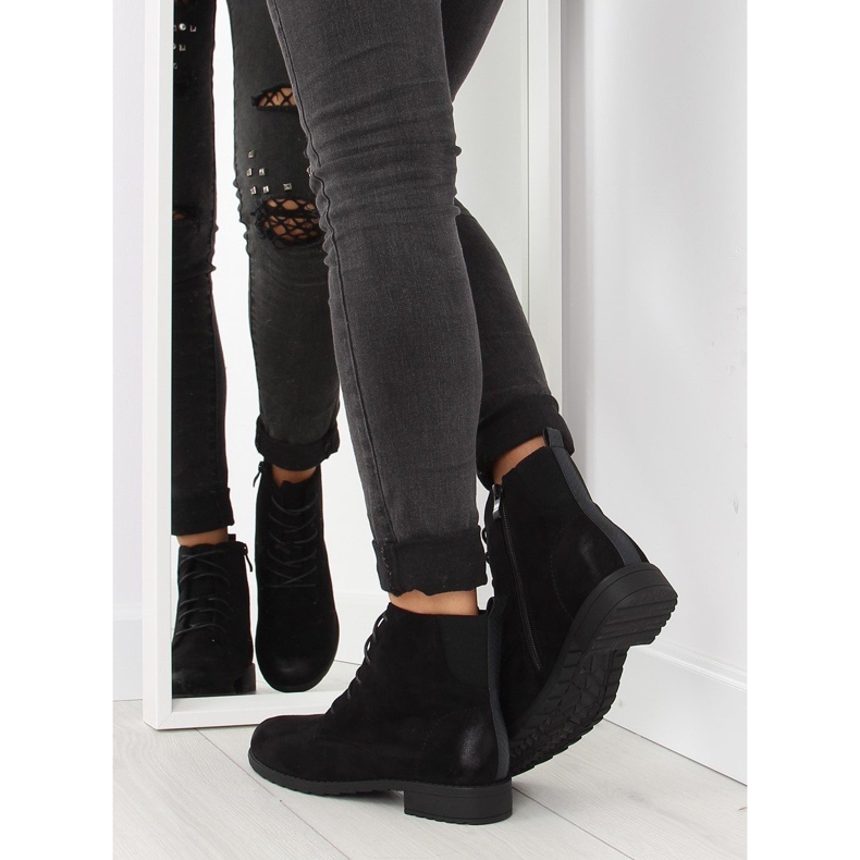 Black Suede Lace-up Ankle Boots 2 Black Suede Lace-up Ankle Boots 2