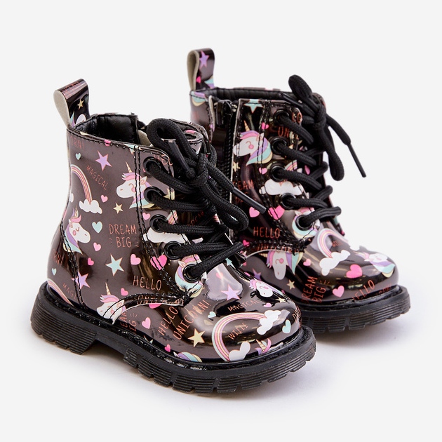 Children's Insulated Boots With Zipper Unicorns Black Tiptop 1 Children's Insulated Boots With Zipper Unicorns Black Tiptop 1