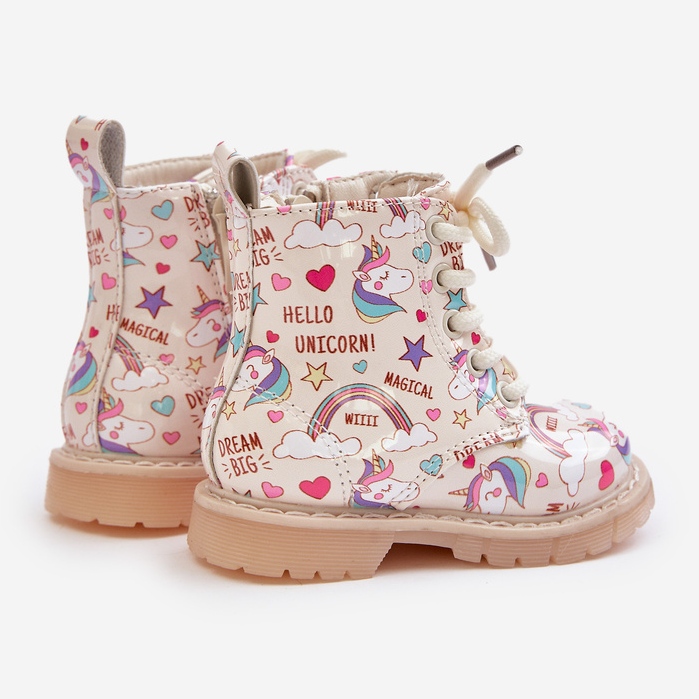 Children's Insulated Boots With Zipper Unicorns Beige Tiptop 2 Children's Insulated Boots With Zipper Unicorns Beige Tiptop 2