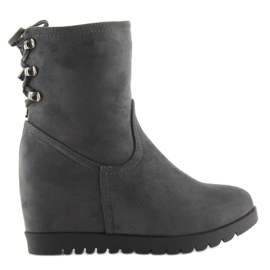 Gray Ankle boots gray ZH727 gray grey 1