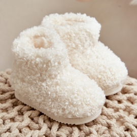 Children's Snow Boots With Fur, Sheepskin Light Beige Mevael 6