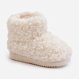 Children's Snow Boots With Fur, Sheepskin Light Beige Mevael 7