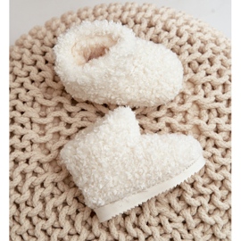 Children's Snow Boots With Fur, Sheepskin Light Beige Mevael 8