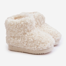 Children's Snow Boots With Fur, Sheepskin Light Beige Mevael 1