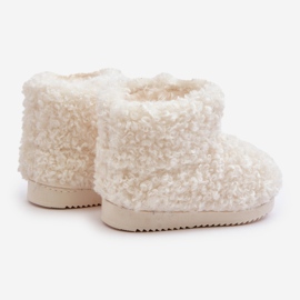 Children's Snow Boots With Fur, Sheepskin Light Beige Mevael 2