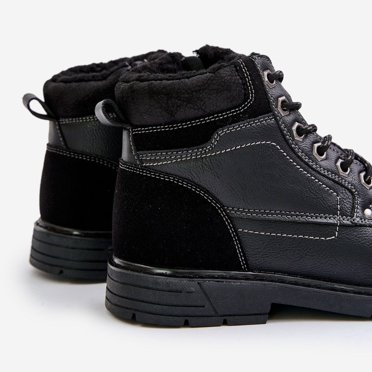 Men's Insulated Trappers Made of Eco Leather, Black Venredia 2