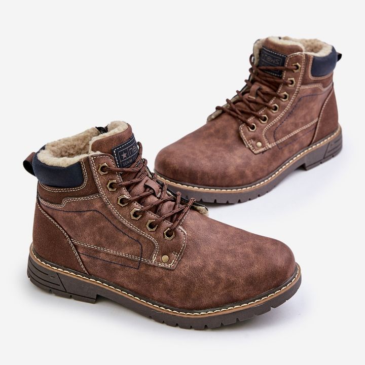 Men's Insulated Trappers Made of Eco Leather, Brown Venredia 2 Men's Insulated Trappers Made of Eco Leather, Brown Venredia 2