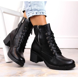 Potocki W WOL177A high heel and platform ankle boots, black 2