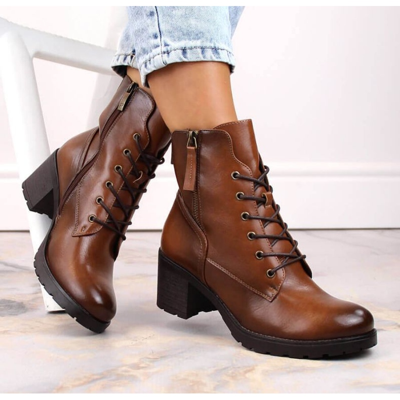 Potocki W WOL177B camel high heel and platform ankle boots brown 2