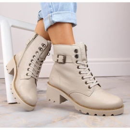Comfortable, insulated leather boots Remonte RKR615, beige 1