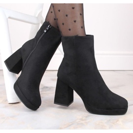 Suede ankle boots Jezzi W JEZ411A, black 1