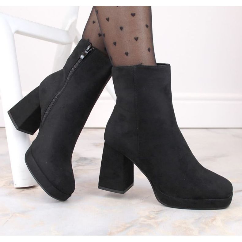 Suede ankle boots Jezzi W JEZ411A, black 1