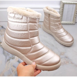 Waterproof patent snow boots News W EVE181E beige 1
