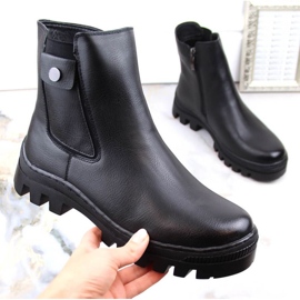 Potocki W WOL186 insulated ankle boots with a pocket, black 1