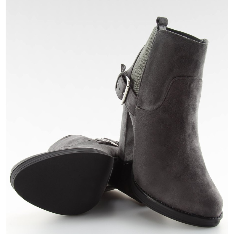 Boots on the post, gray suede m267p Gray grey 1