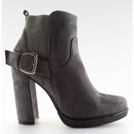 Boots on the post, gray suede m267p Gray grey 2