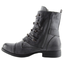 Military boots with an original upper, gray grey 1