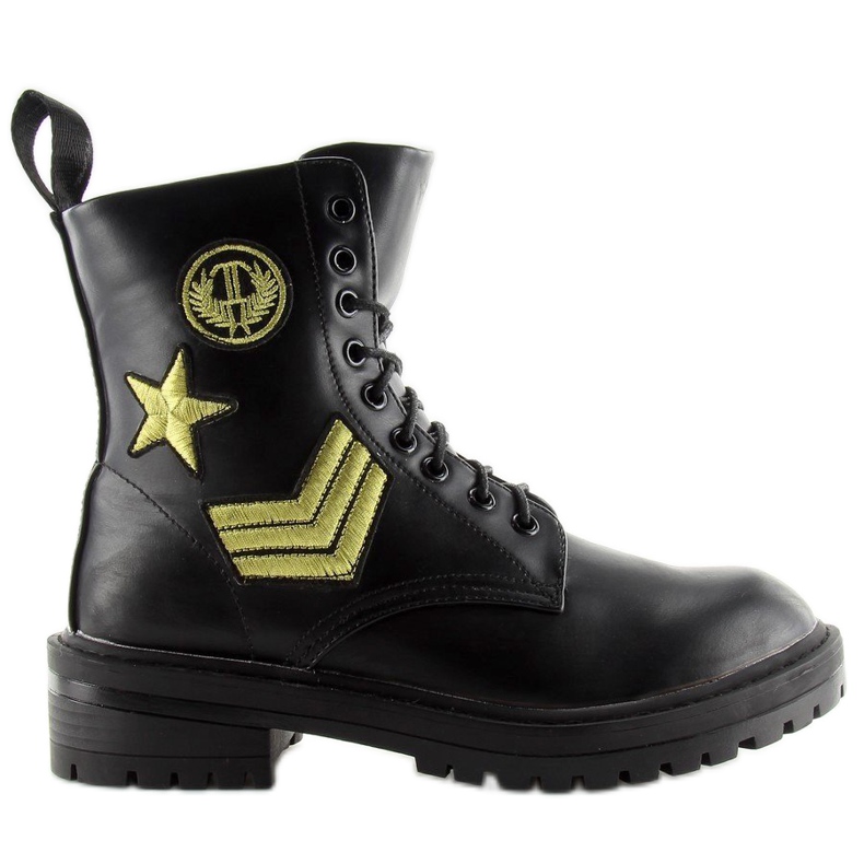 Military boots black 8338 black 2