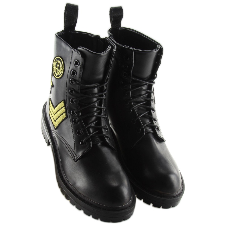 Military boots black 8338 black 1