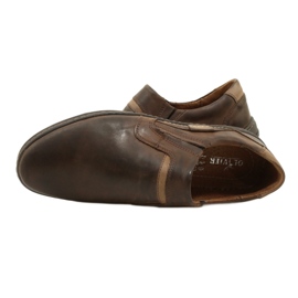 Olivier Men's moccasins made of 520MP leather, dark brown 9