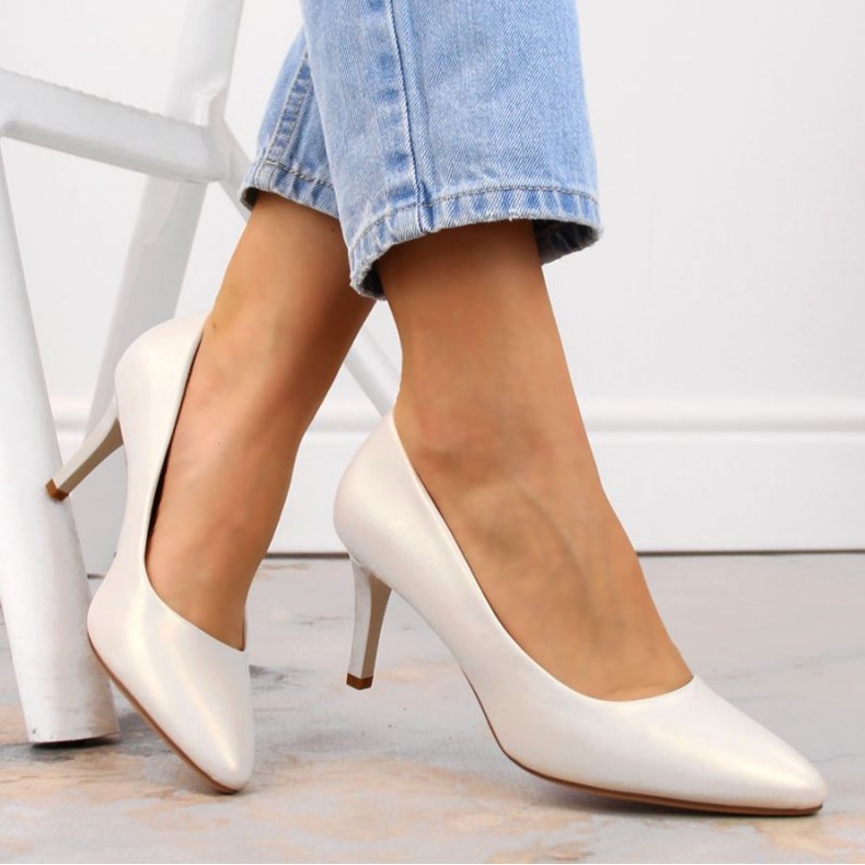 Sergio Leone W SK414D pearl high heels white 2