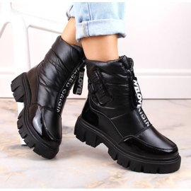 Filippo W PAW498A black insulated zippered snow boots 2