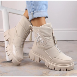 Filippo W PAW498B insulated zippered snow boots, beige 2