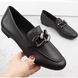 Rieker Comfortable leather shoes with a chain Remonte W RKR645, black 2