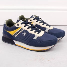 McKeylor JAN289B leather sports shoes, navy blue 1
