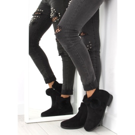Black women's boots with a pompom X-15 black 2