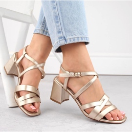 Sergio Leone W SK437 gold heel sandals golden 1