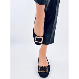 Ells Black buckle ballet flats 1