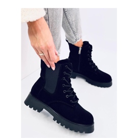 Franti Black lace-up Chelsea boots - Inello 1